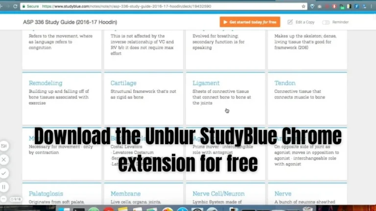 Unblur StudyBlue - Download the Unblur StudyBlue Chrome extension for free